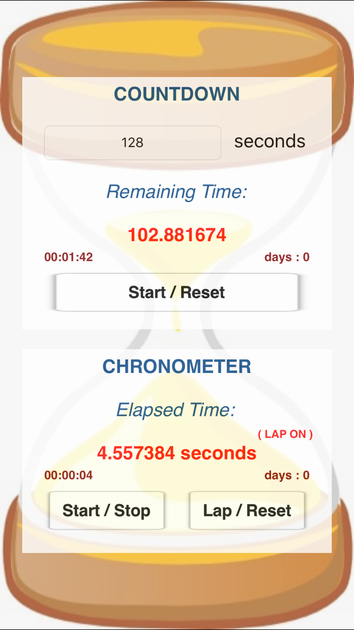 Chronometer and Countdown