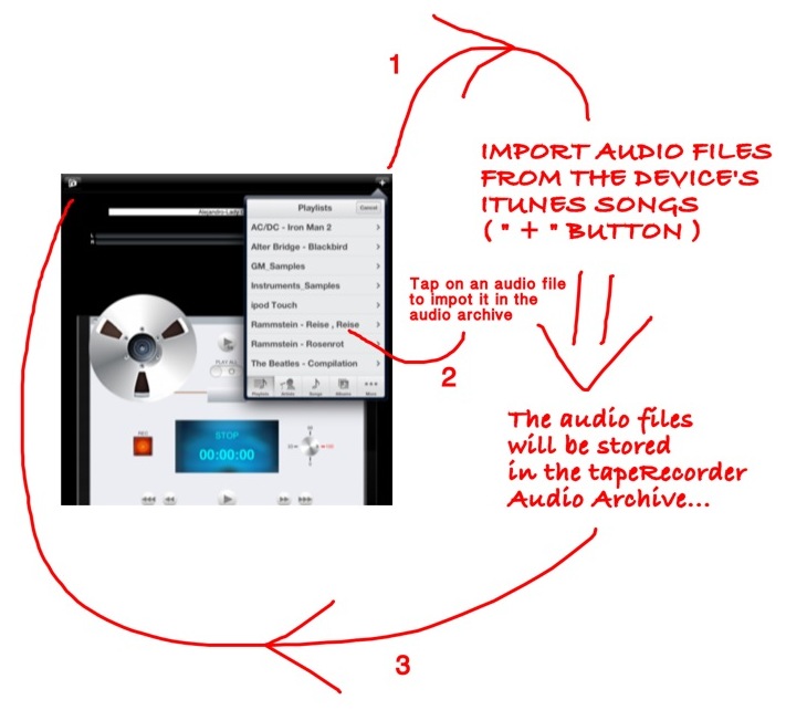 tapeRecorder Help Import